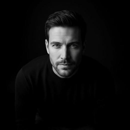 Black and white portrait reference